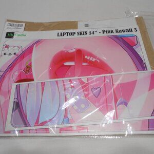 HK Studio Design For Life Laptop Skin 14" Pink Kawaii 3 Laptop Computer Cover 💋